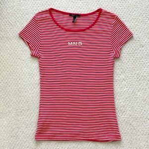 MANGO red stripe tee